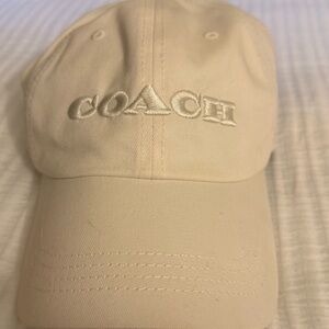 Coach Ivory Cap with Embroidered Logo